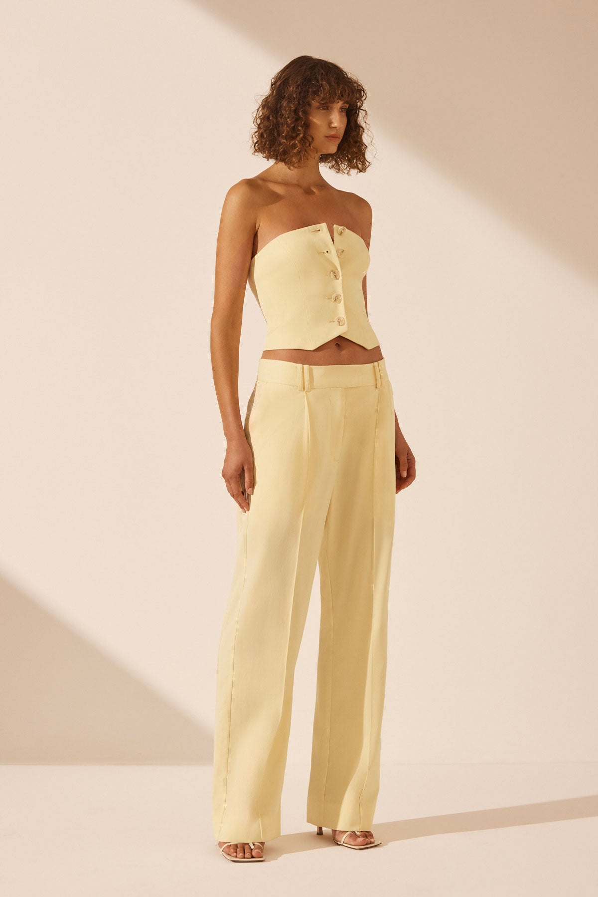 Sara Button Up Bodice // Lemon