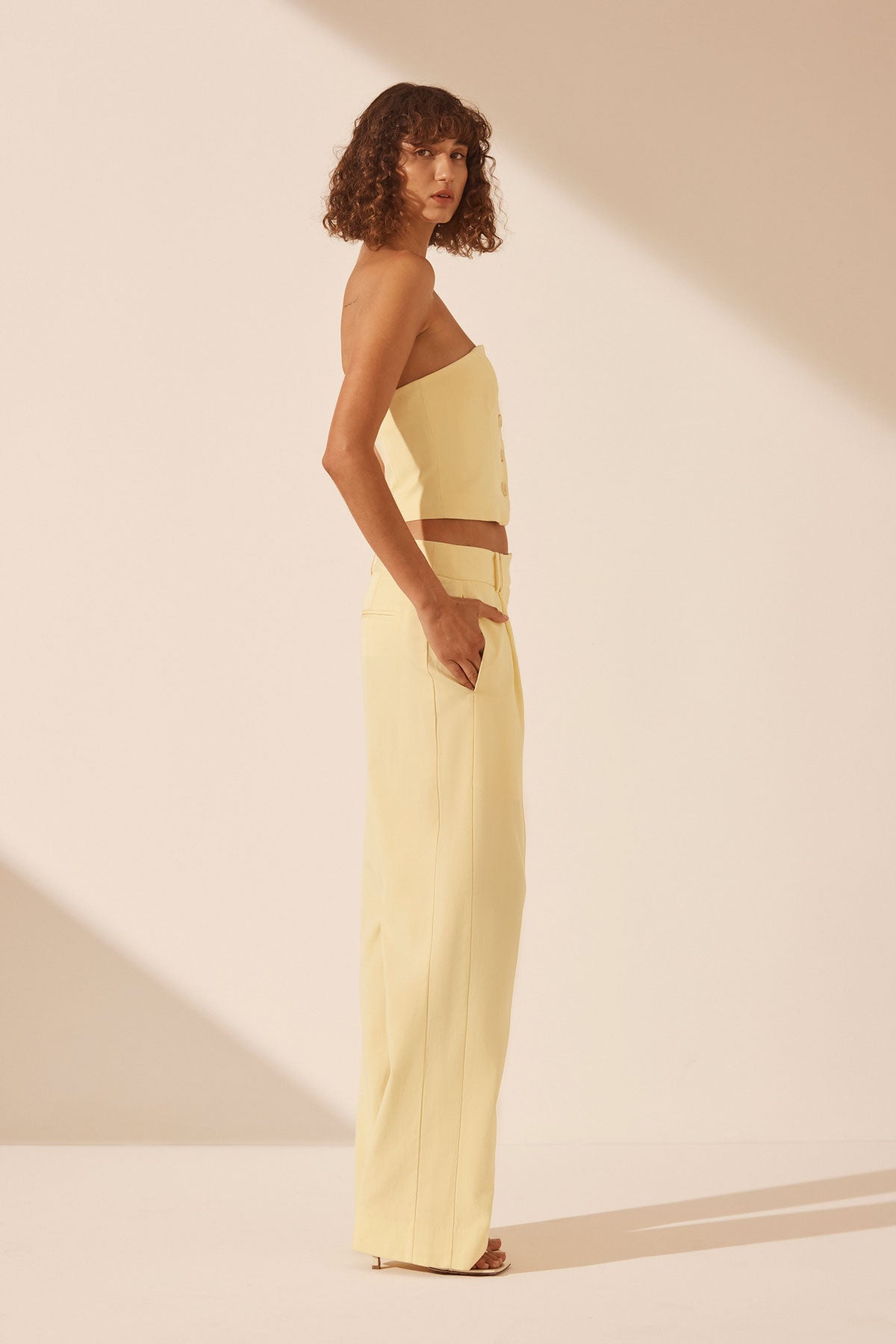 Sara Button Up Bodice // Lemon