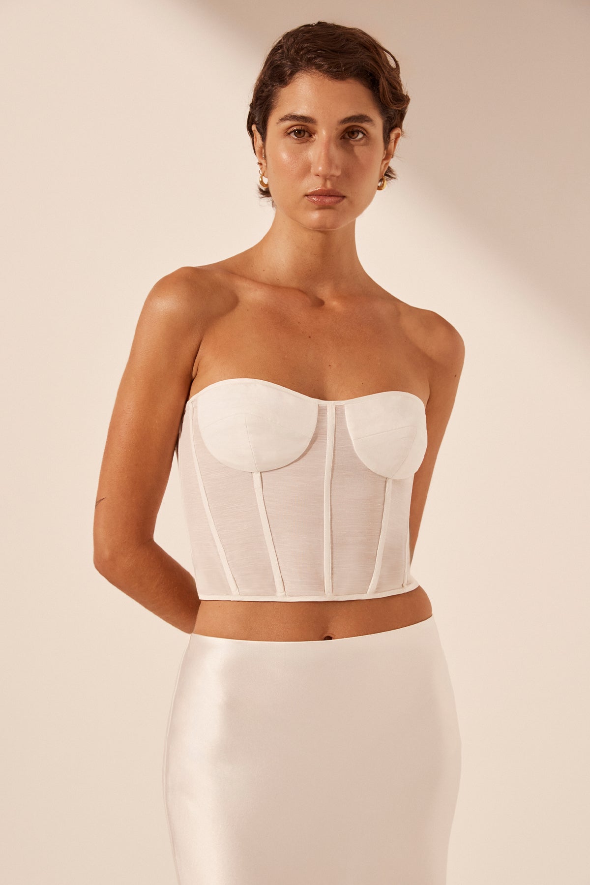 Celeste Strapless Corset // Ivory