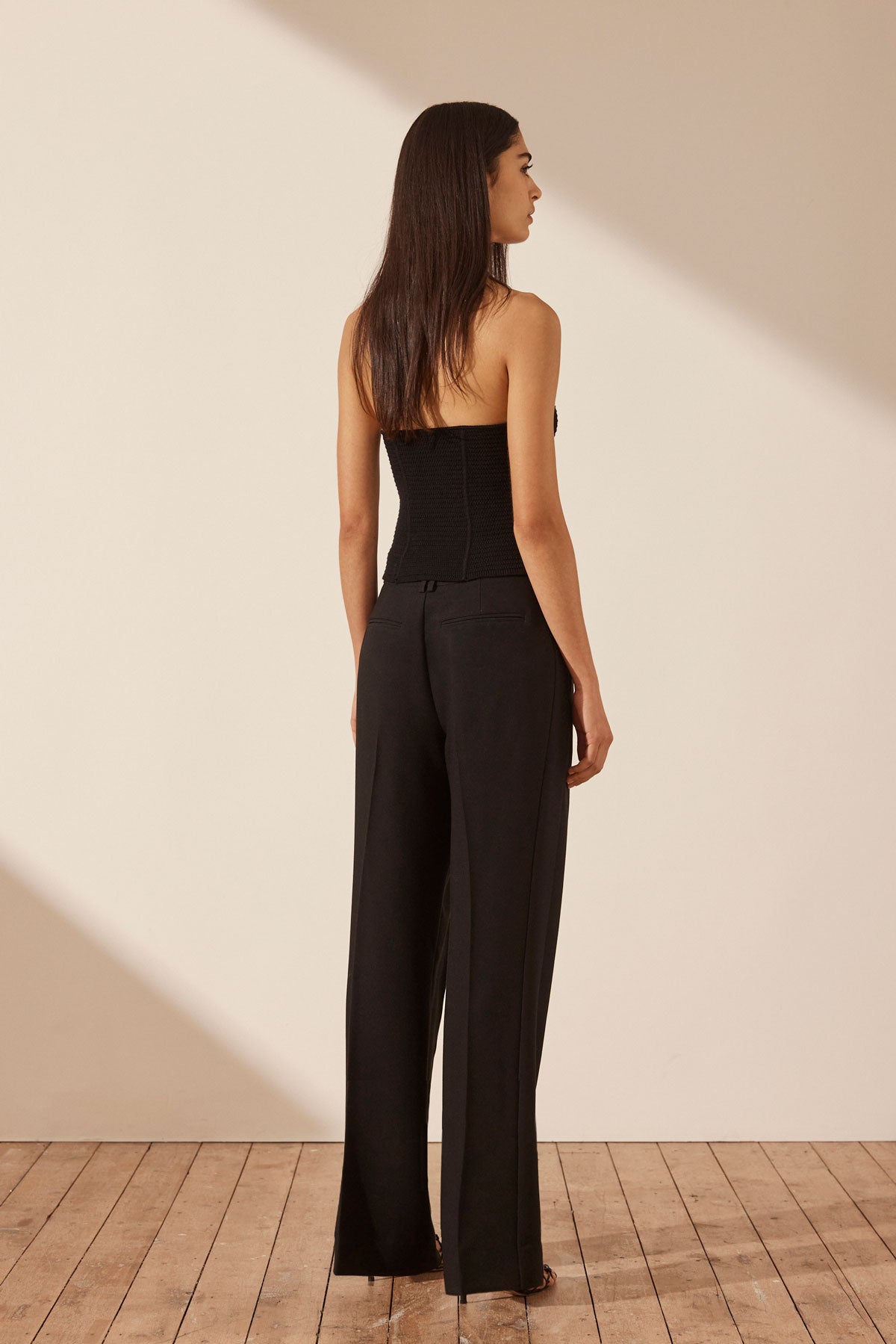 Eve Panelled Tube Top // Black
