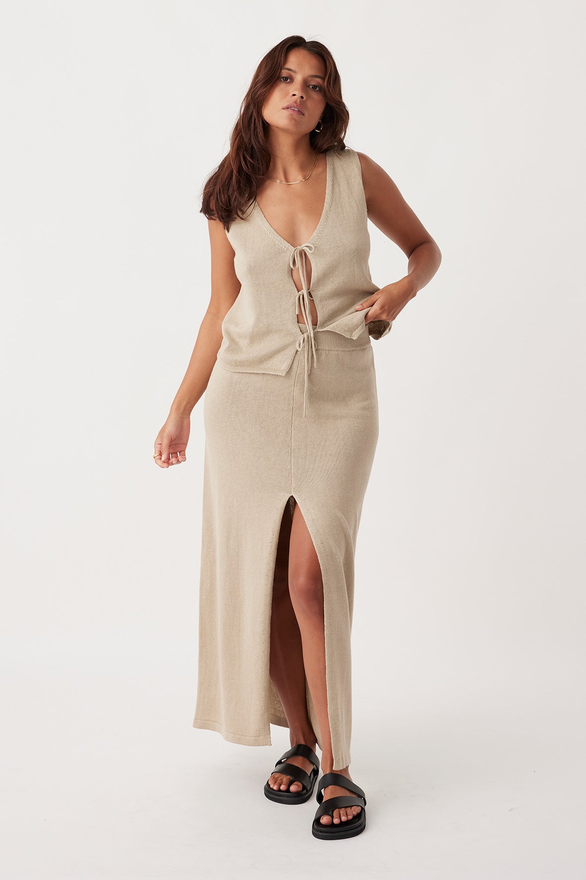 Poppy Vest // Taupe