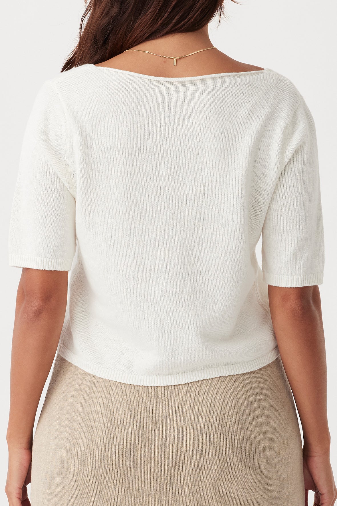 Poppy Short Sleeve Top // Cream