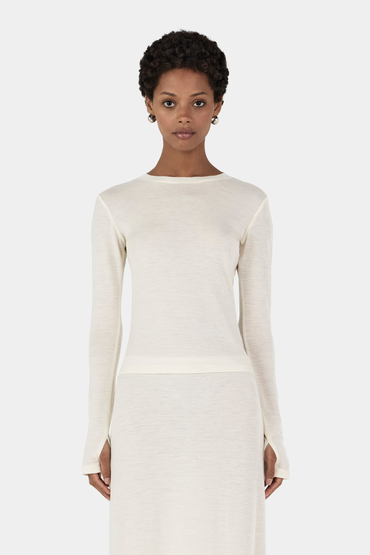 Lupe Wool Top // Ivory