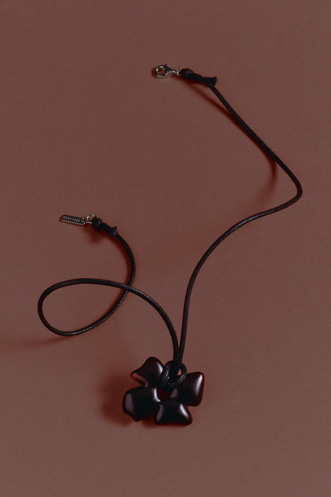 Glass Flower Pendant // Plum