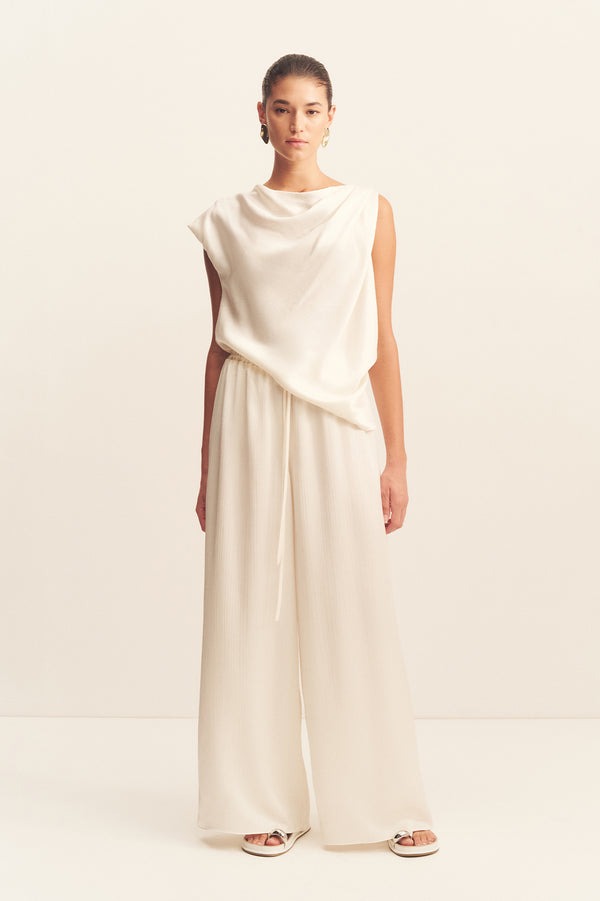 Huxley Drawstring Pant // Vanilla
