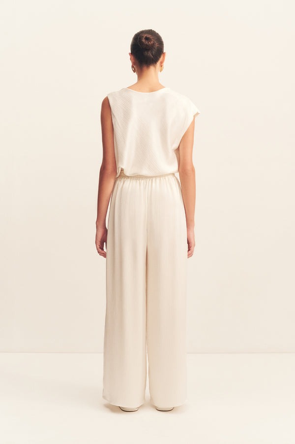 Huxley Drawstring Pant // Vanilla