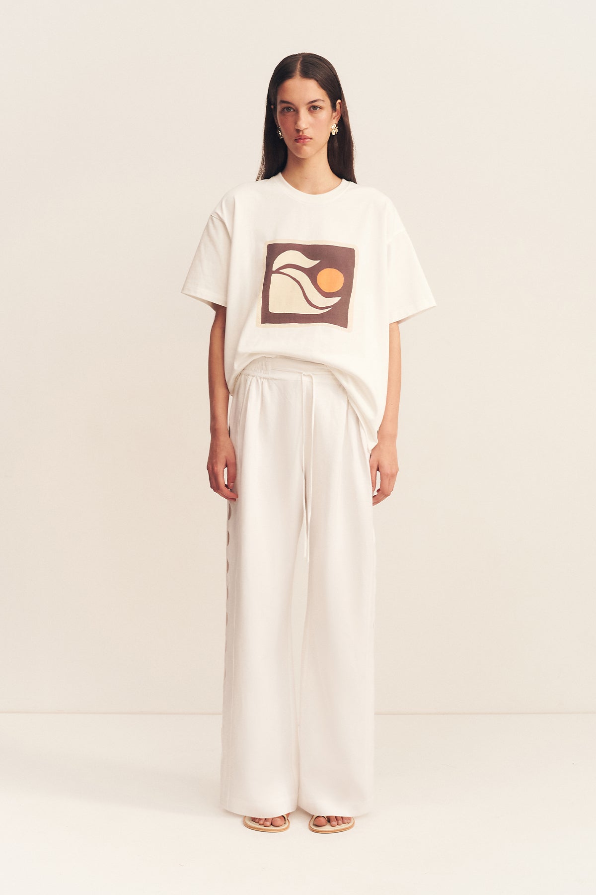 Vespertine Oversized Boyfriend T-shirt // Ivory