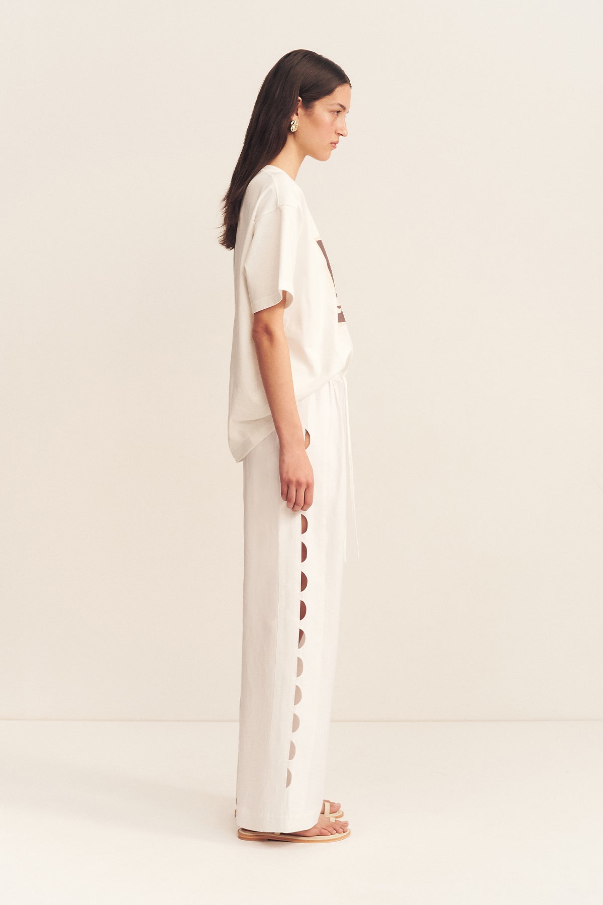 Vespertine Oversized Boyfriend T-shirt // Ivory