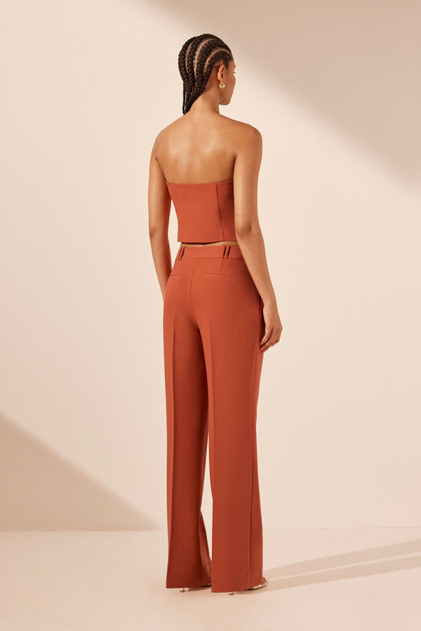 Irena Button Up Bodice // Brick Orange