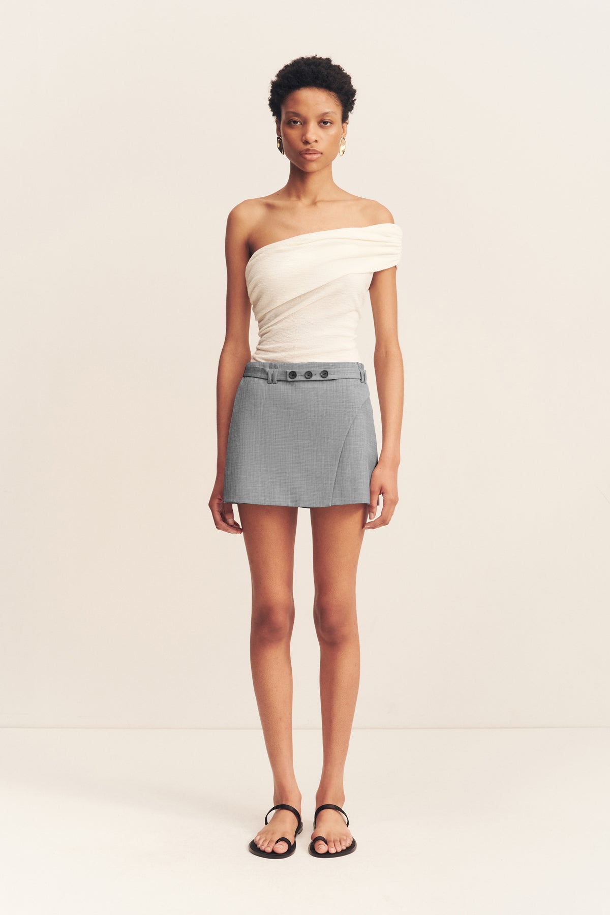 Asher Mini Skirt // Smoke Grey