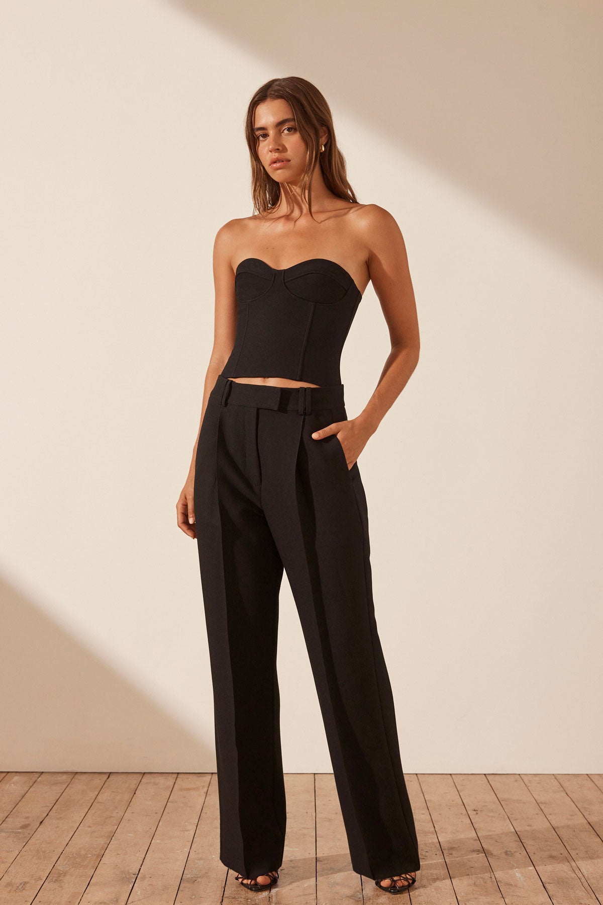 Irena Low Rise Slouch Pant // Black