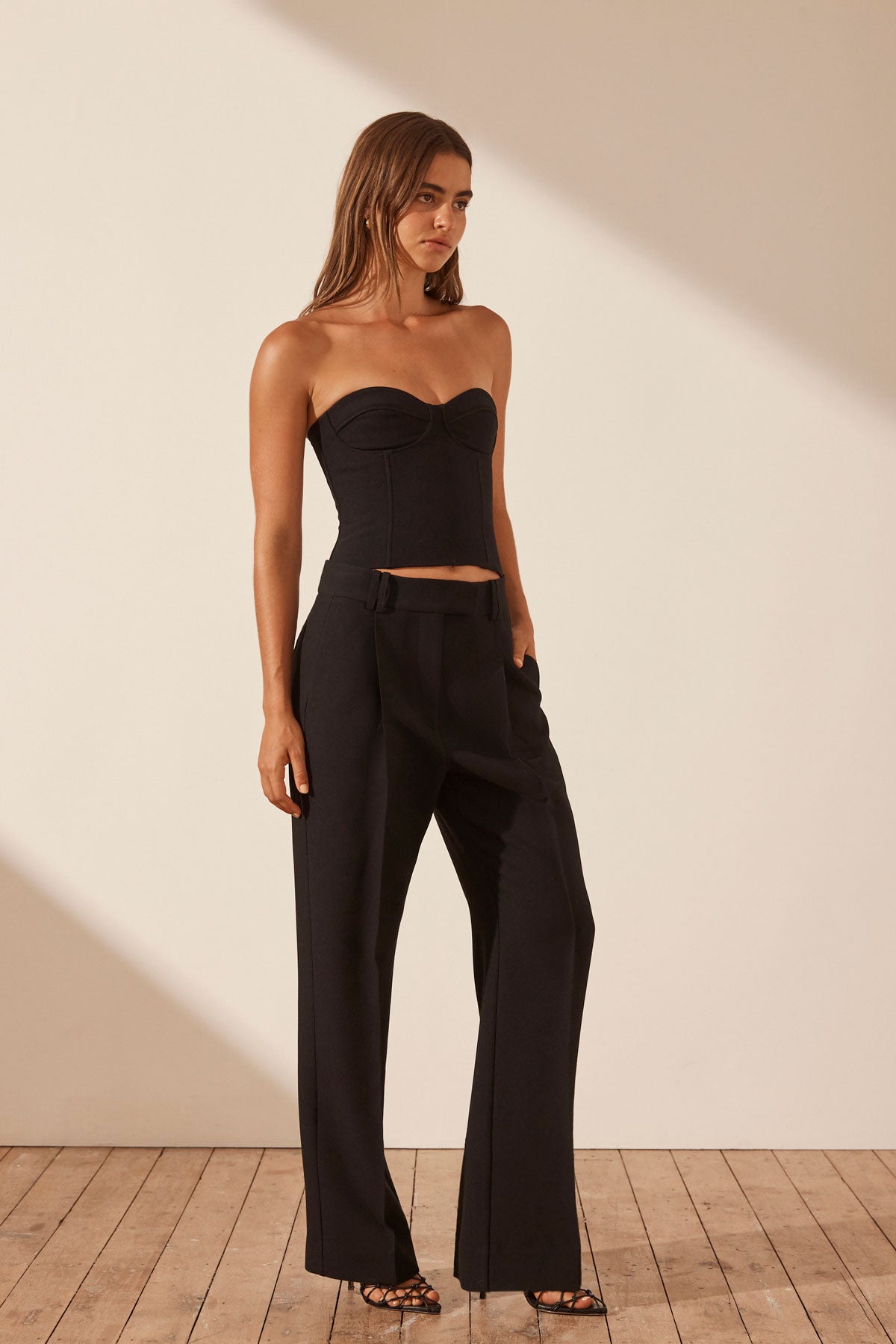 Irena Low Rise Slouch Pant // Black