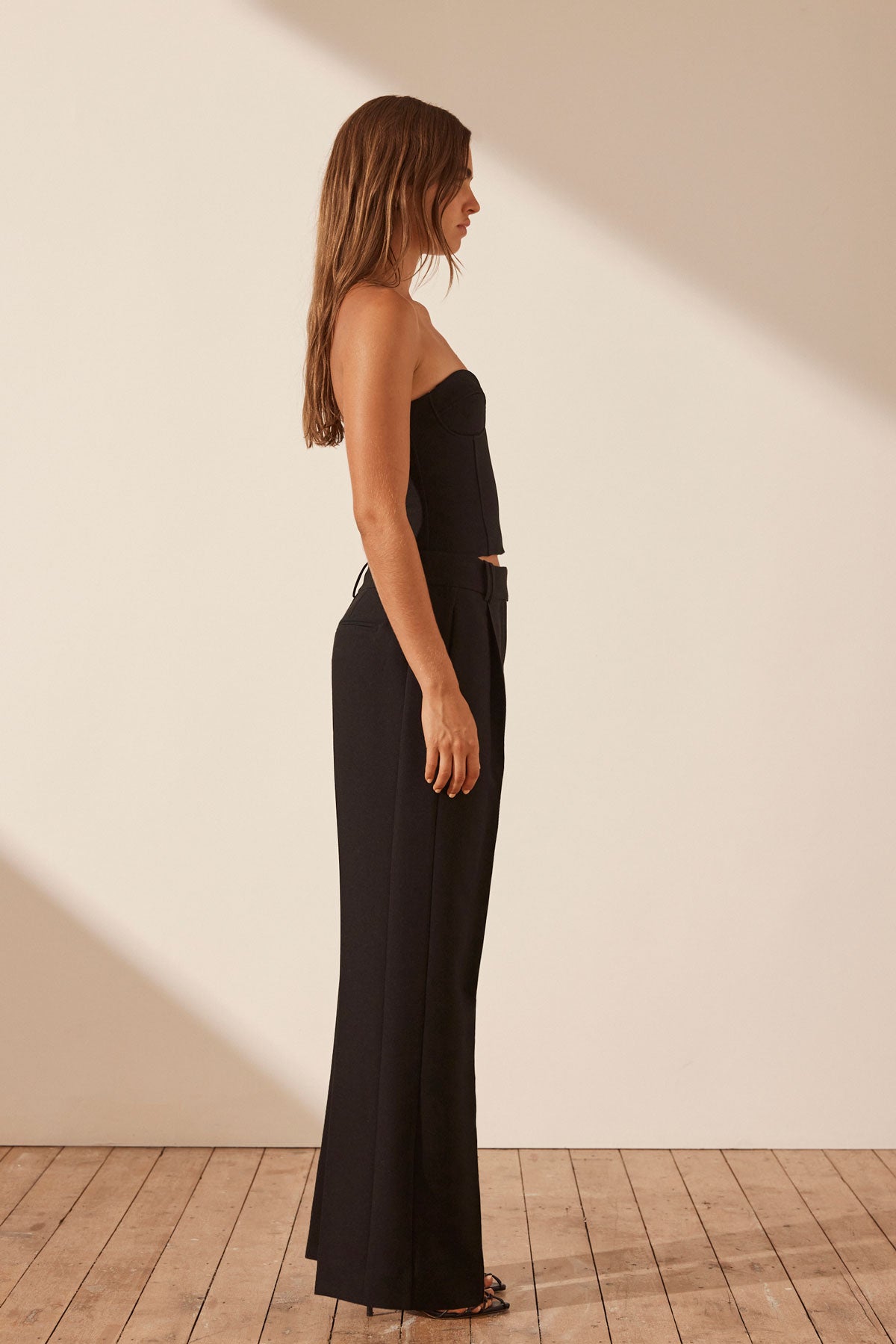 Irena Low Rise Slouch Pant // Black
