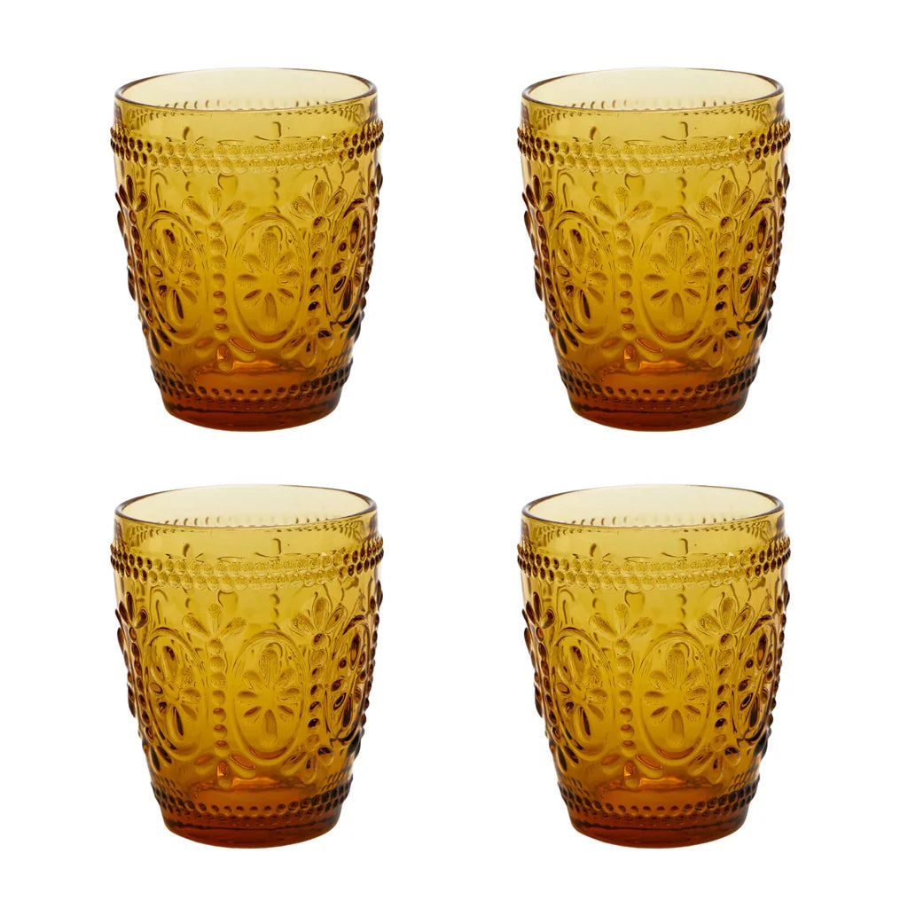 Tumbler Set of 4 // Amber