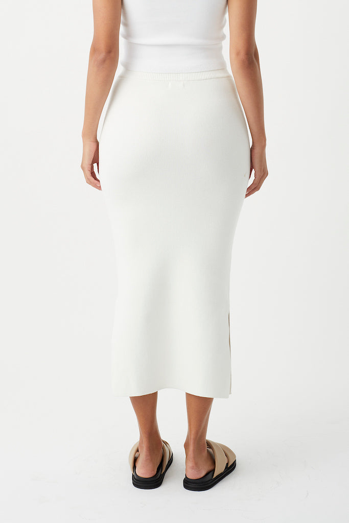 Harper Organic Knit Skirt // Cream