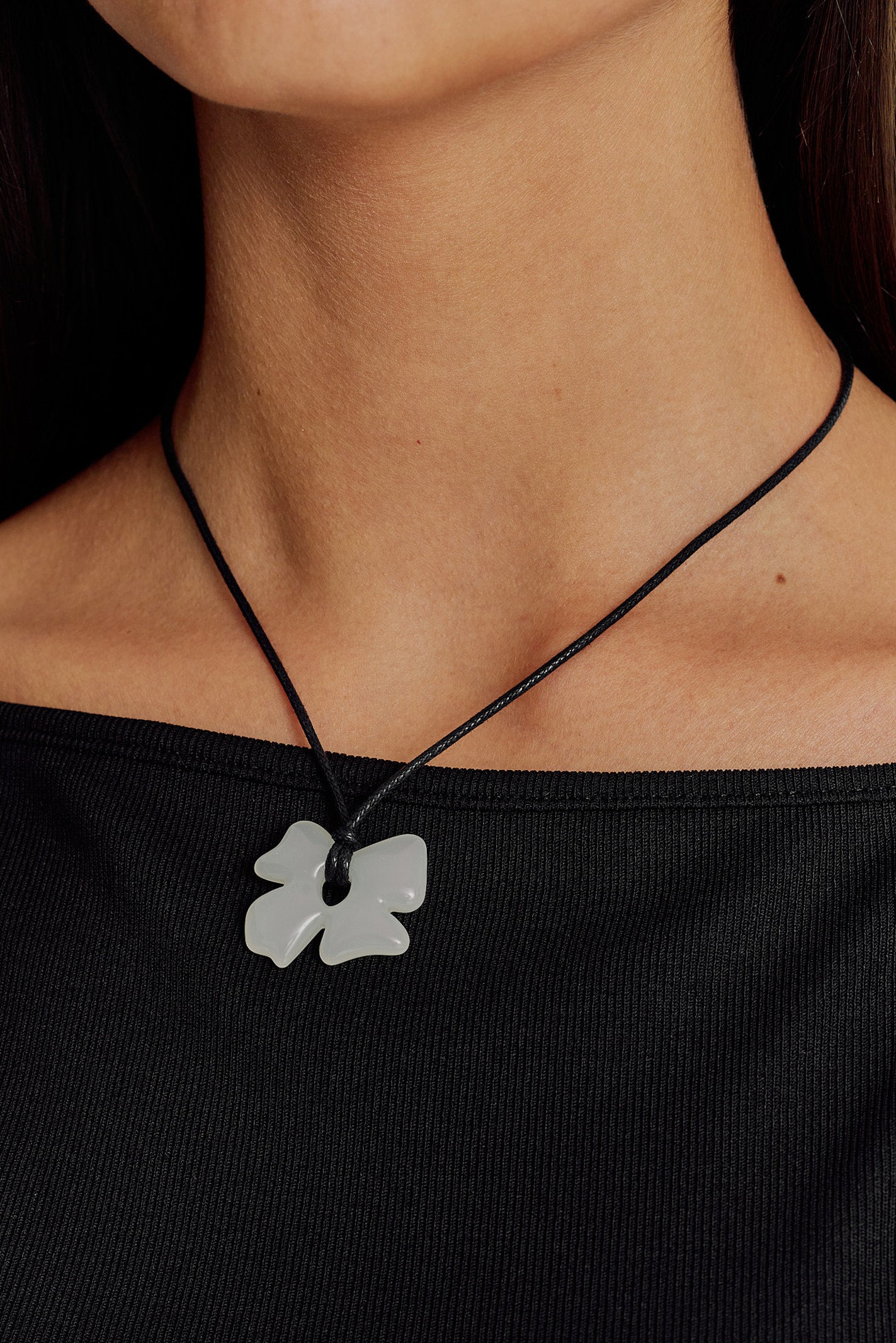 Glass Flower Pendent // Clear