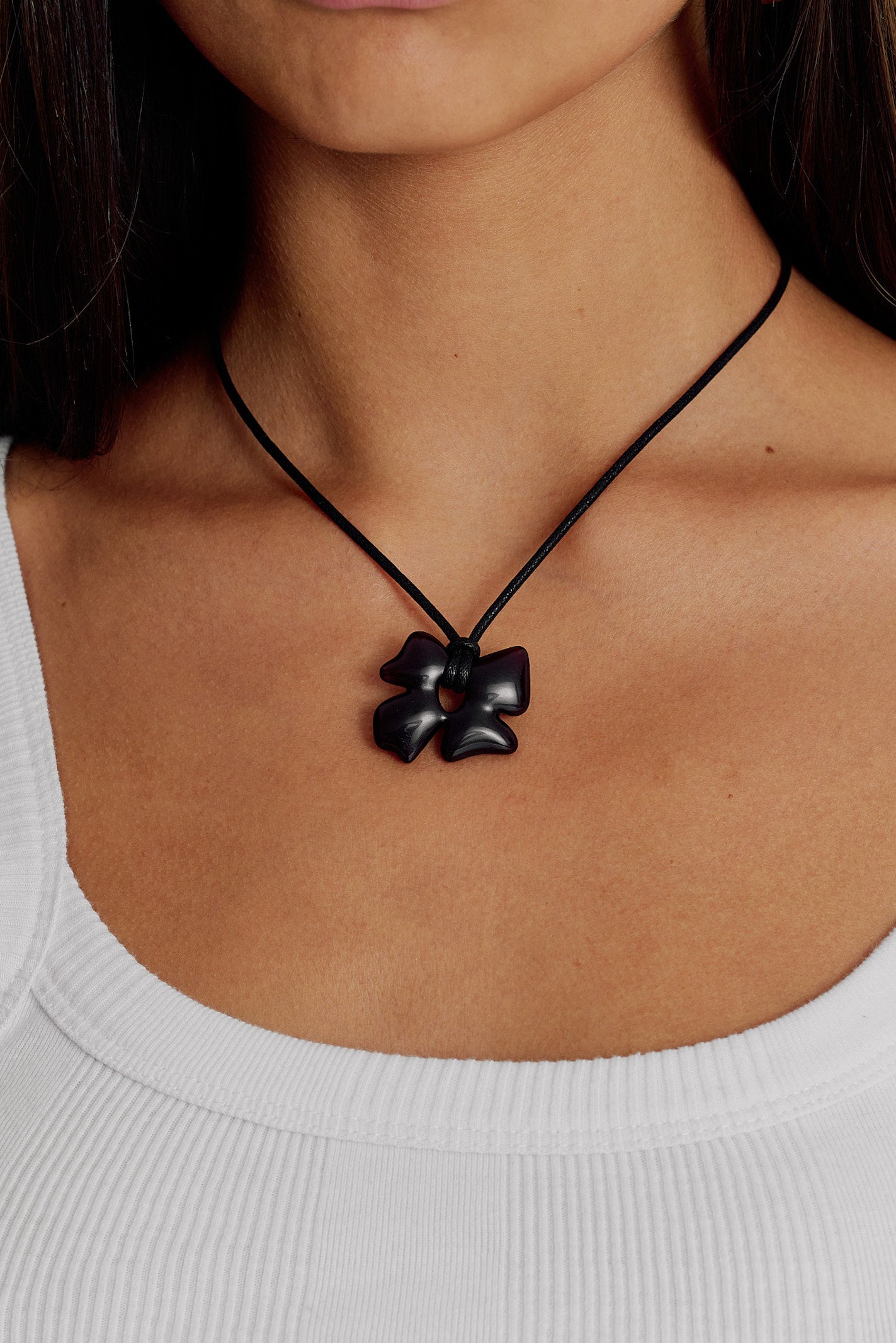 Glass Flower Pendant // Plum
