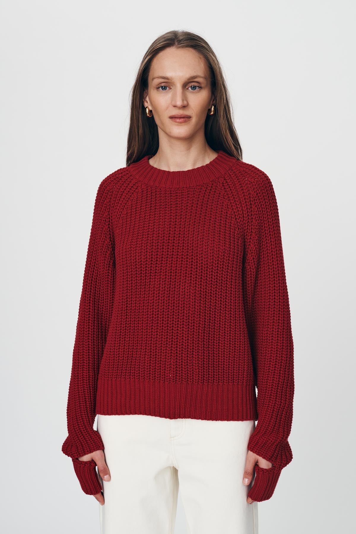Bronson Knit Jumper // Chilli Red