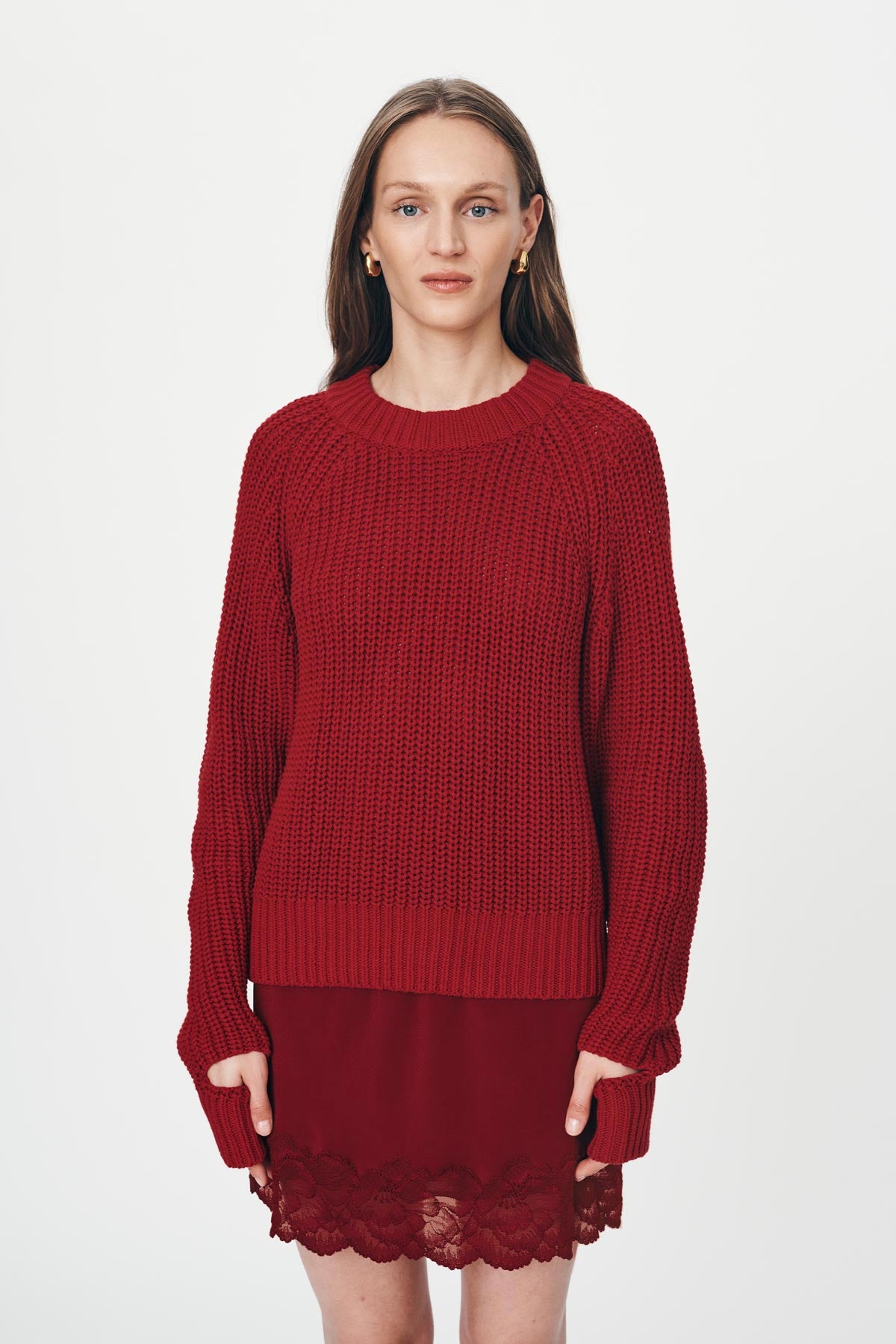 Bronson Knit Jumper // Chilli Red