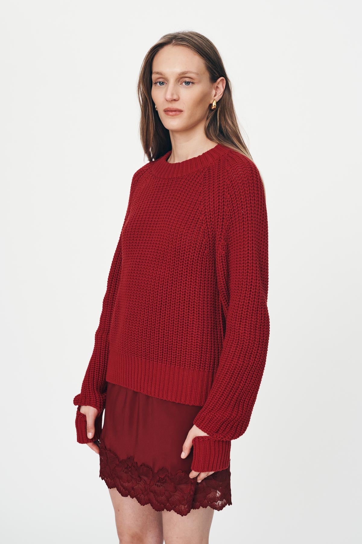 Bronson Knit Jumper // Chilli Red