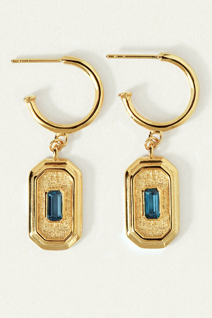 Byzantine Earrings // Blue Topaz