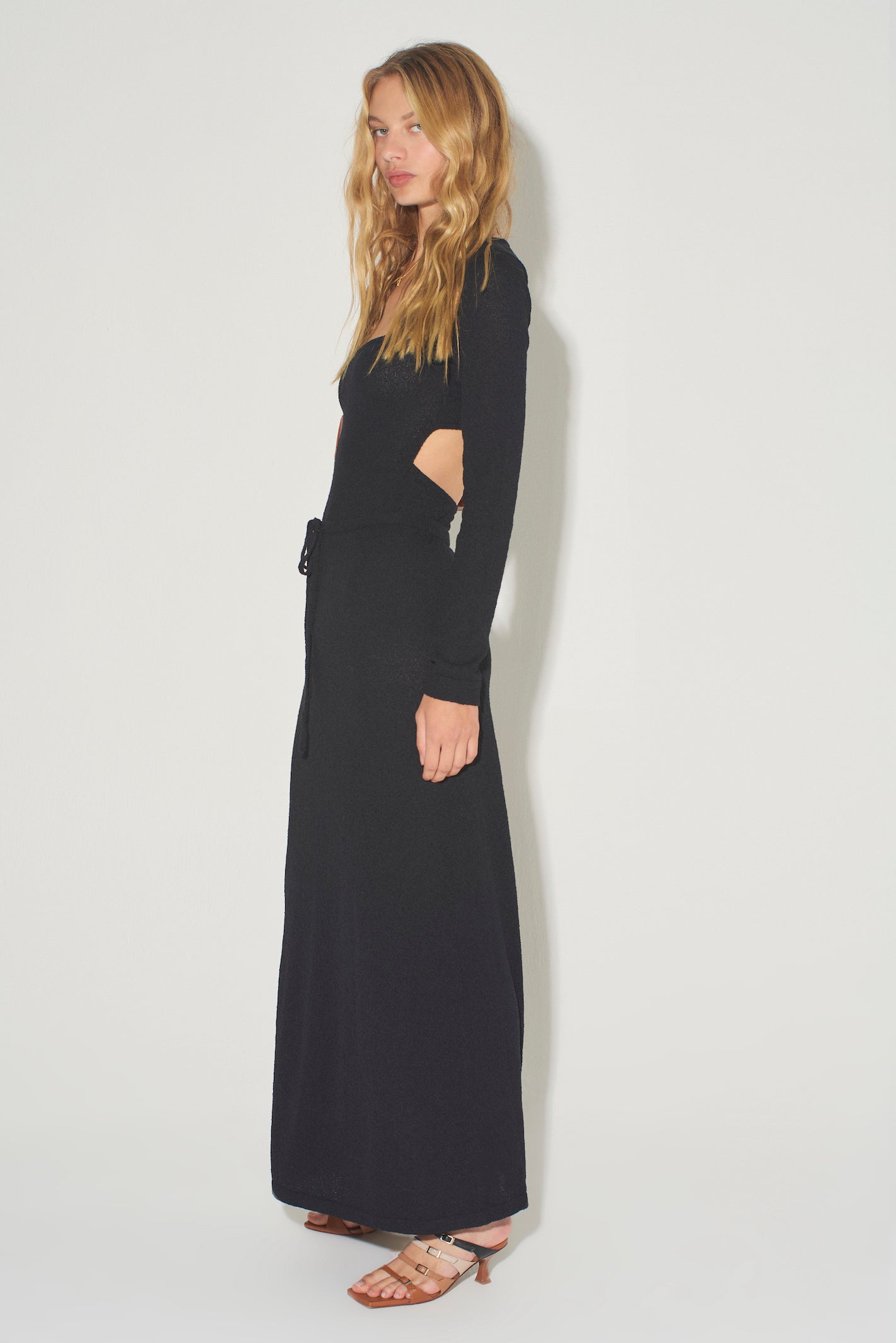 Cory Fitted Knit Top // Black