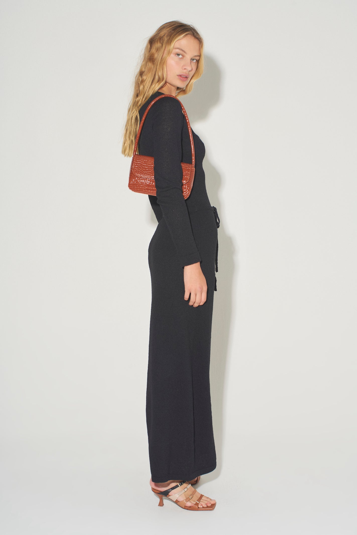 Cory Fitted Knit Top // Black