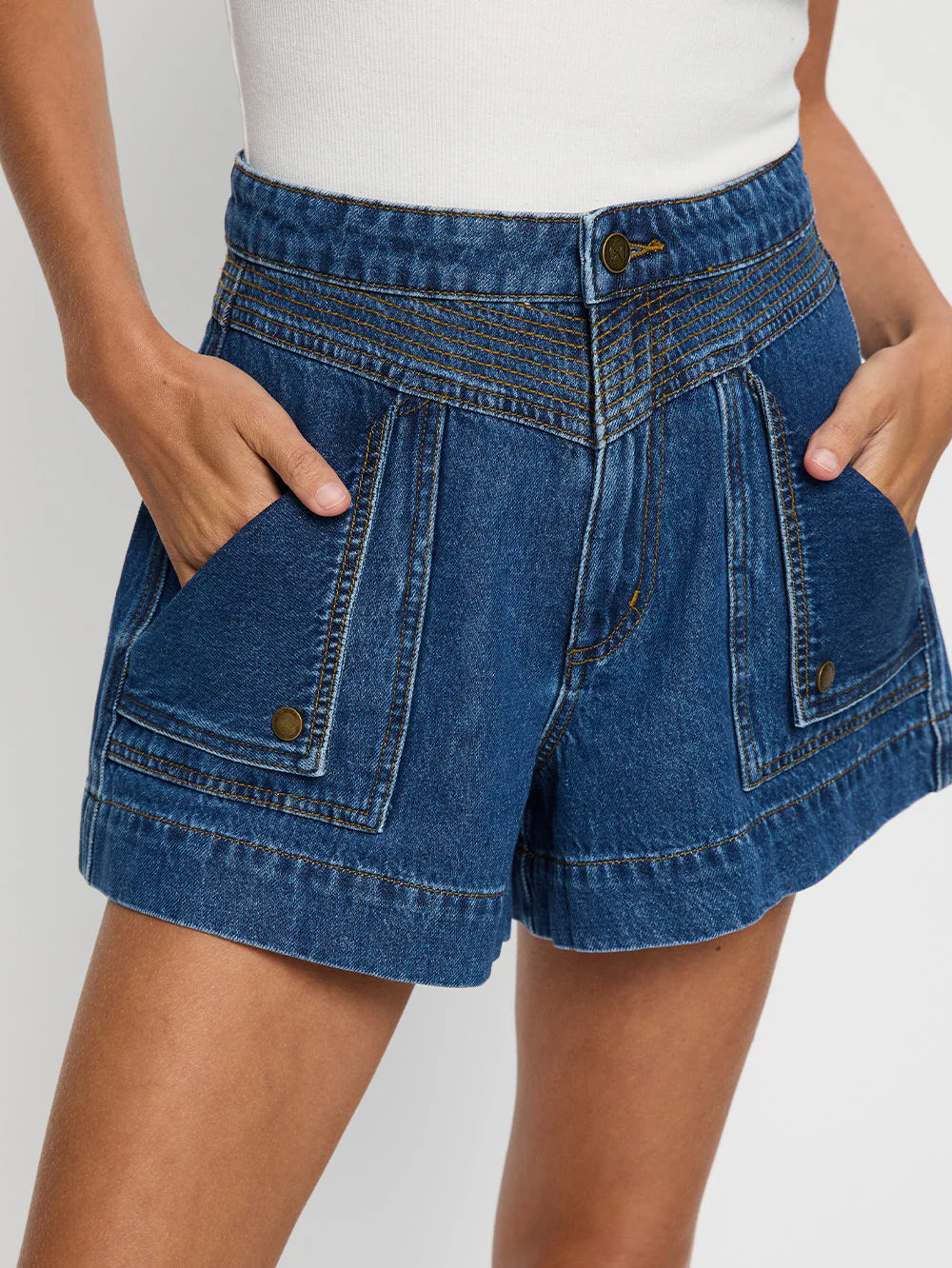 Celene Denim Short // Indigo Blue