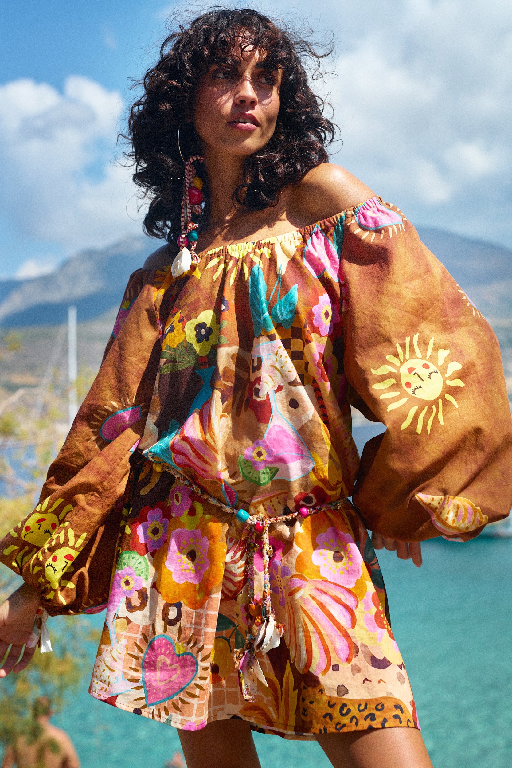 Birth of Venus Tunic Dress // Caramel