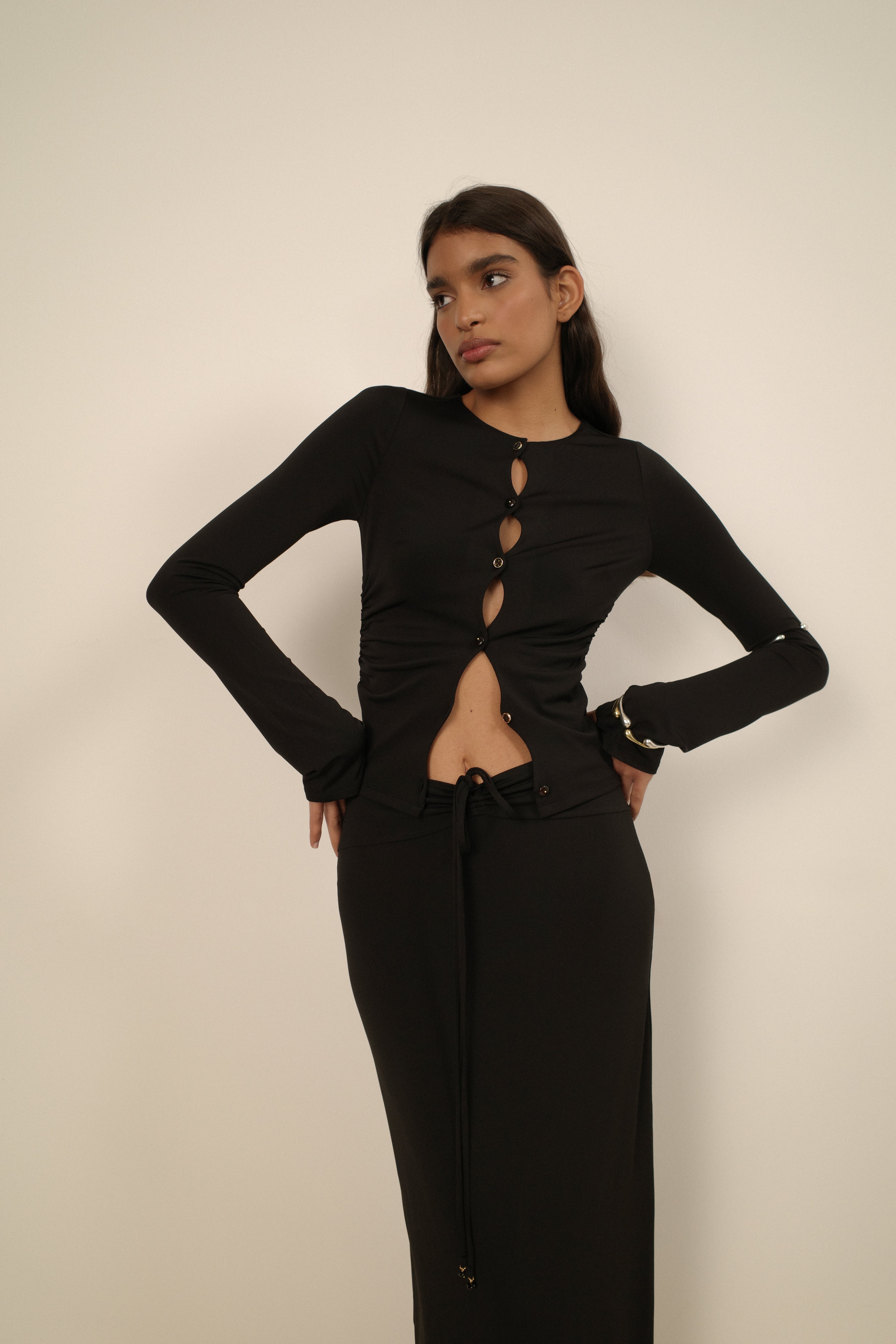 Eileen Jersey Top // Black