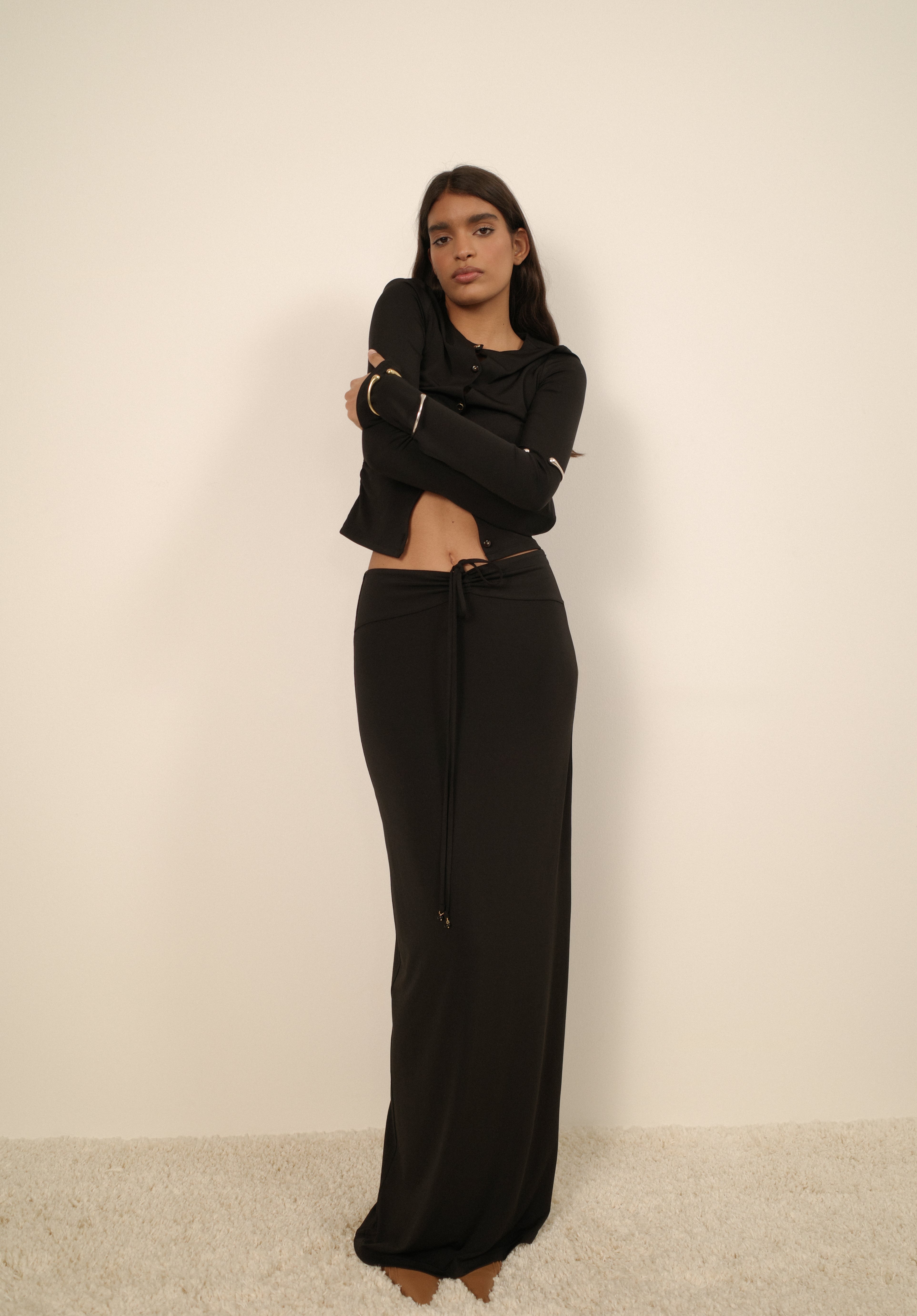 Eileen Jersey Top // Black