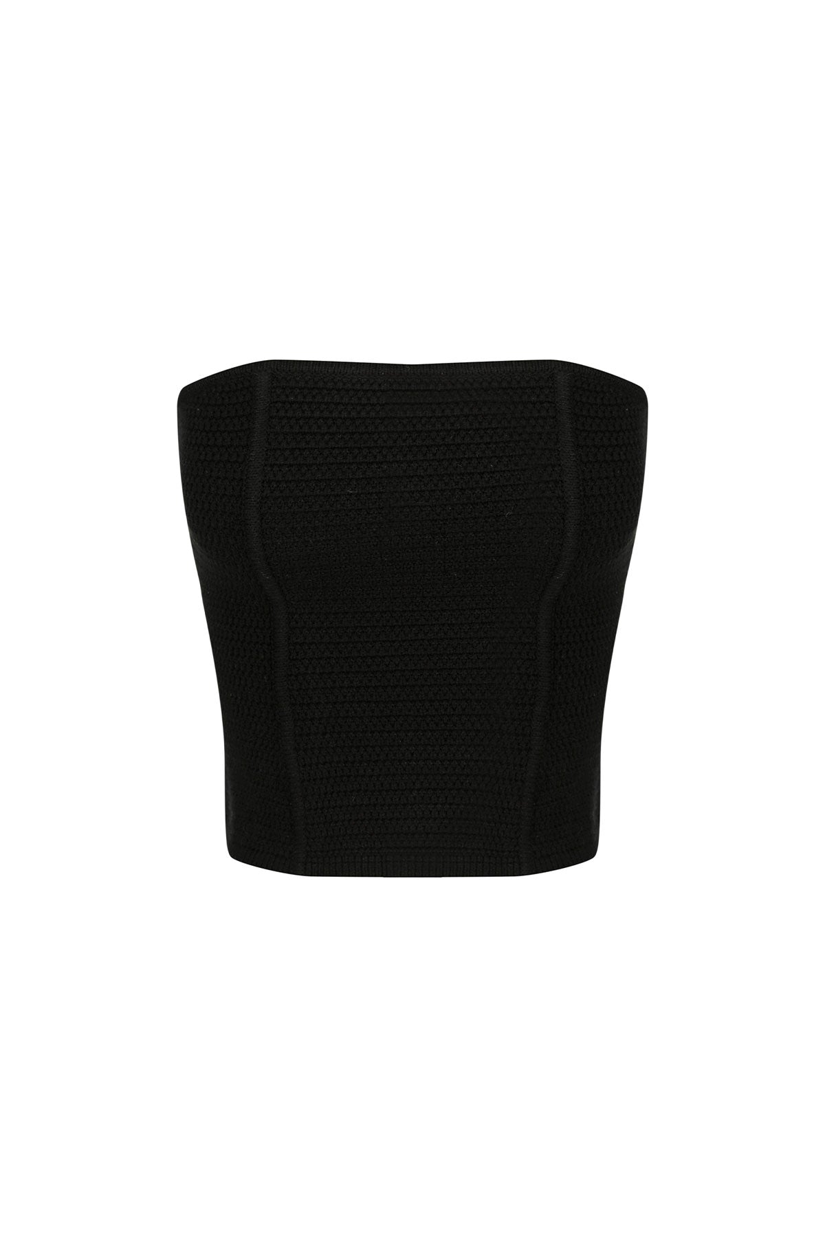 Eve Panelled Tube Top // Black