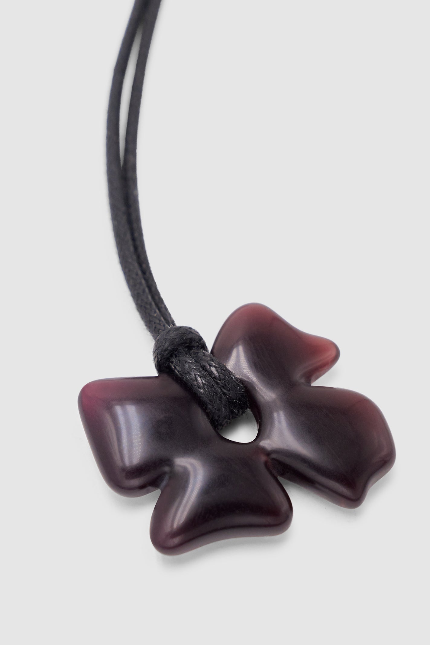 Glass Flower Pendant // Plum