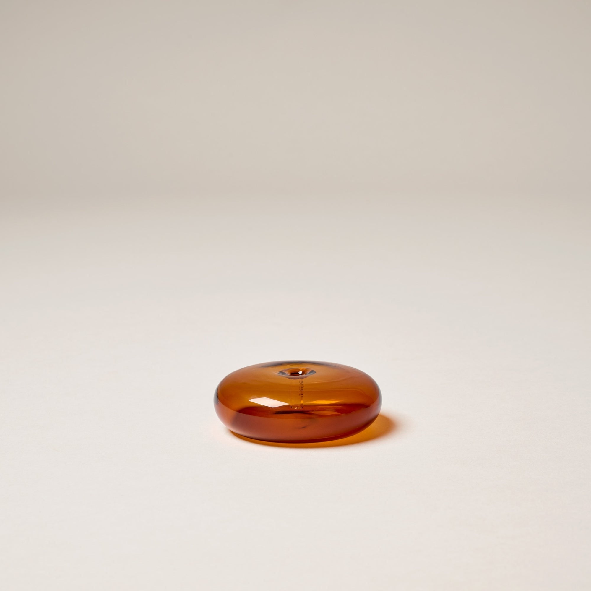 Glass Vessel Incense Holder // Amber