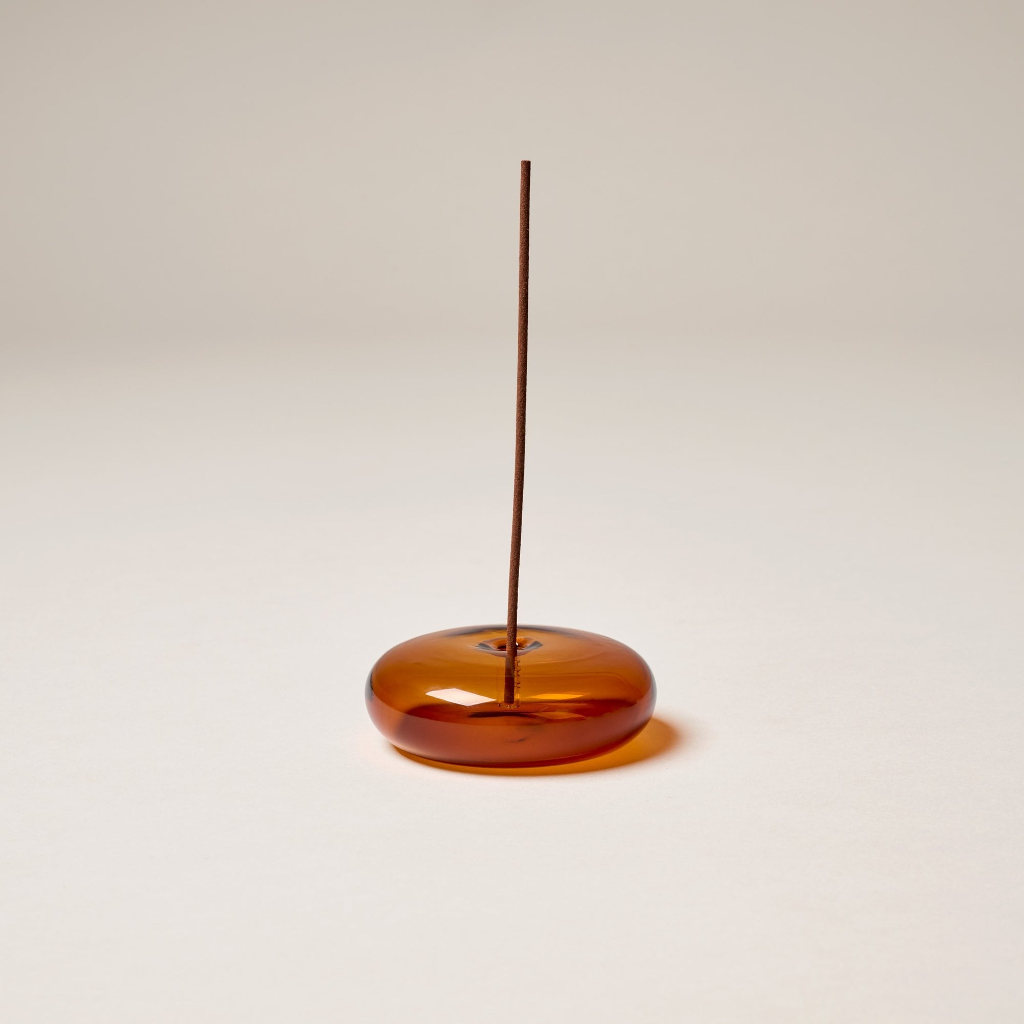 Glass Vessel Incense Holder // Amber