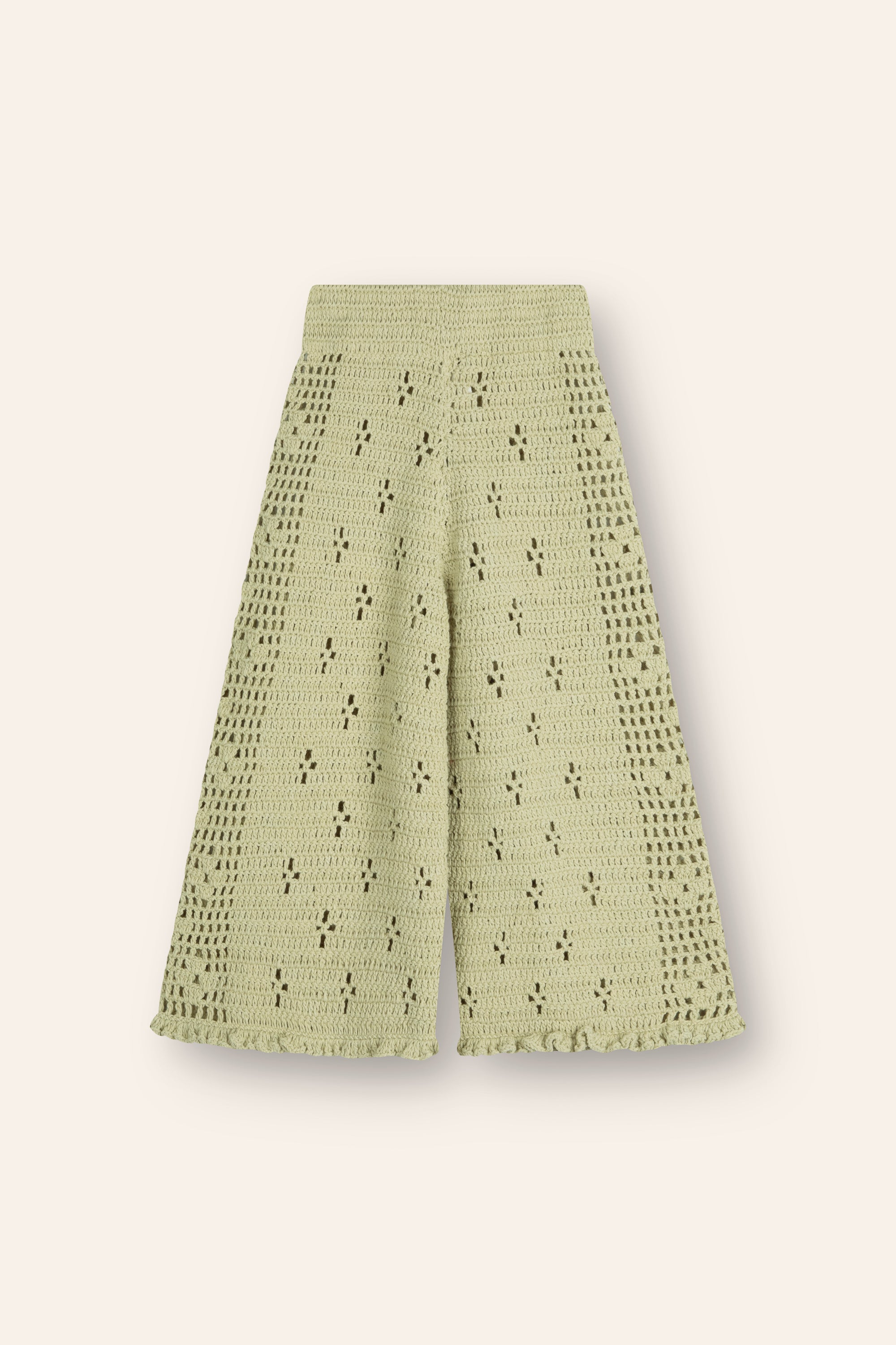 Filet Crochet Pants // Moss