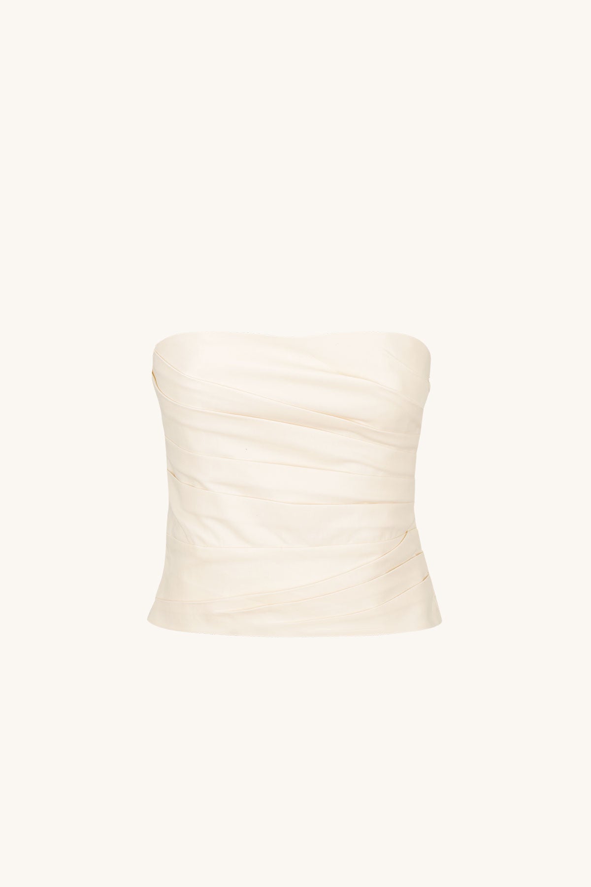 Lani Strapless Draped Bodice // Rice