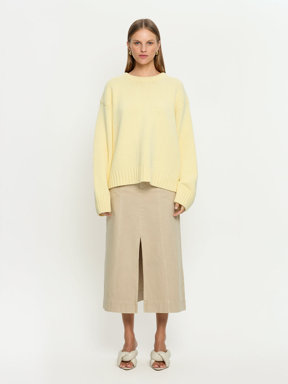 Odette Crew Knit Jumper // Butter