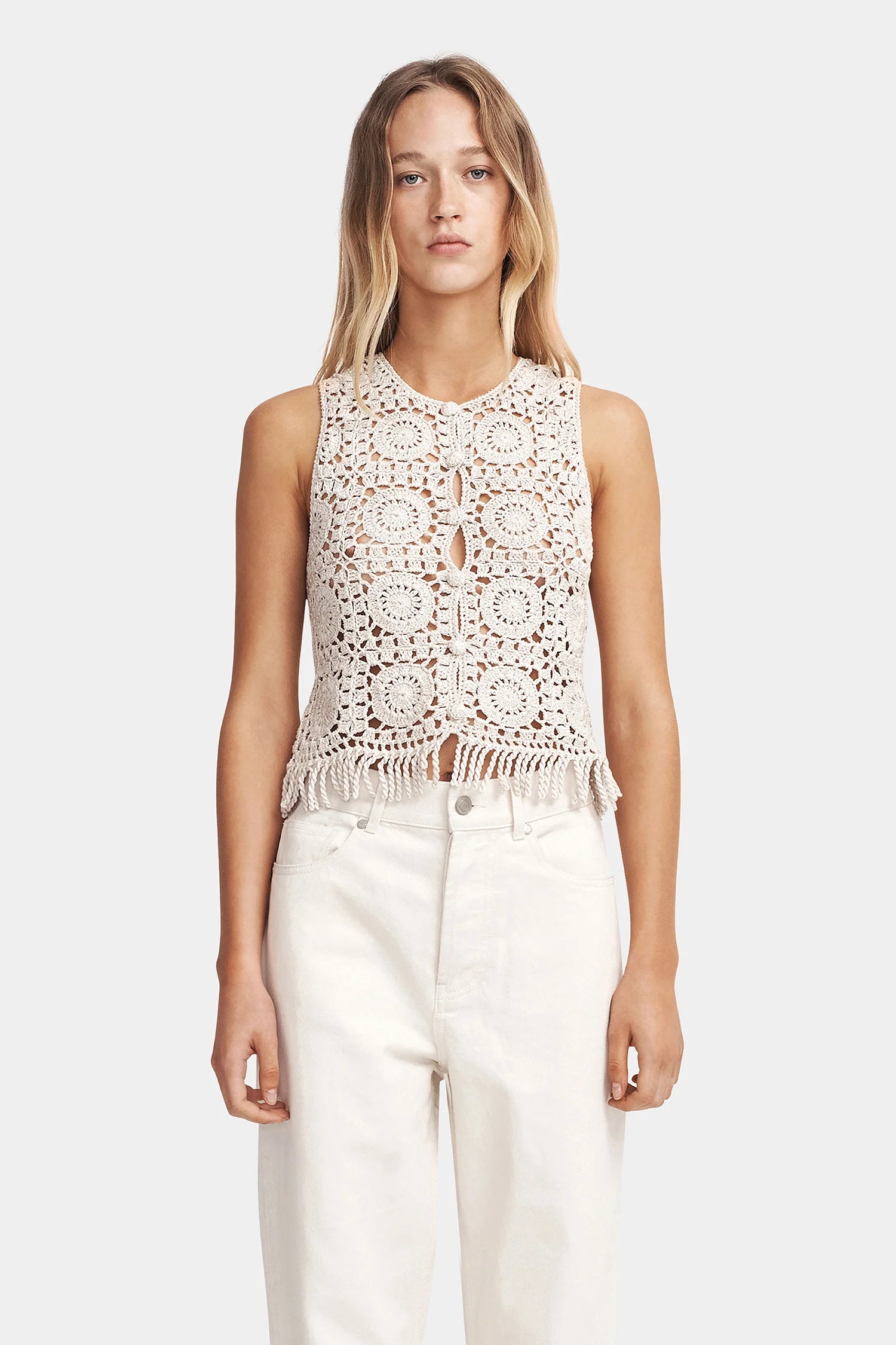 Patti Crochet Top // Natural