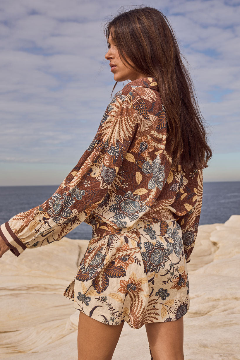 Volcano Goddess Shirt Dress // Coconut