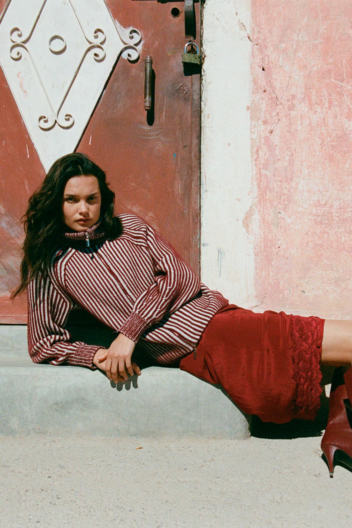 Marina Silk Mini Skirt // Wine Red