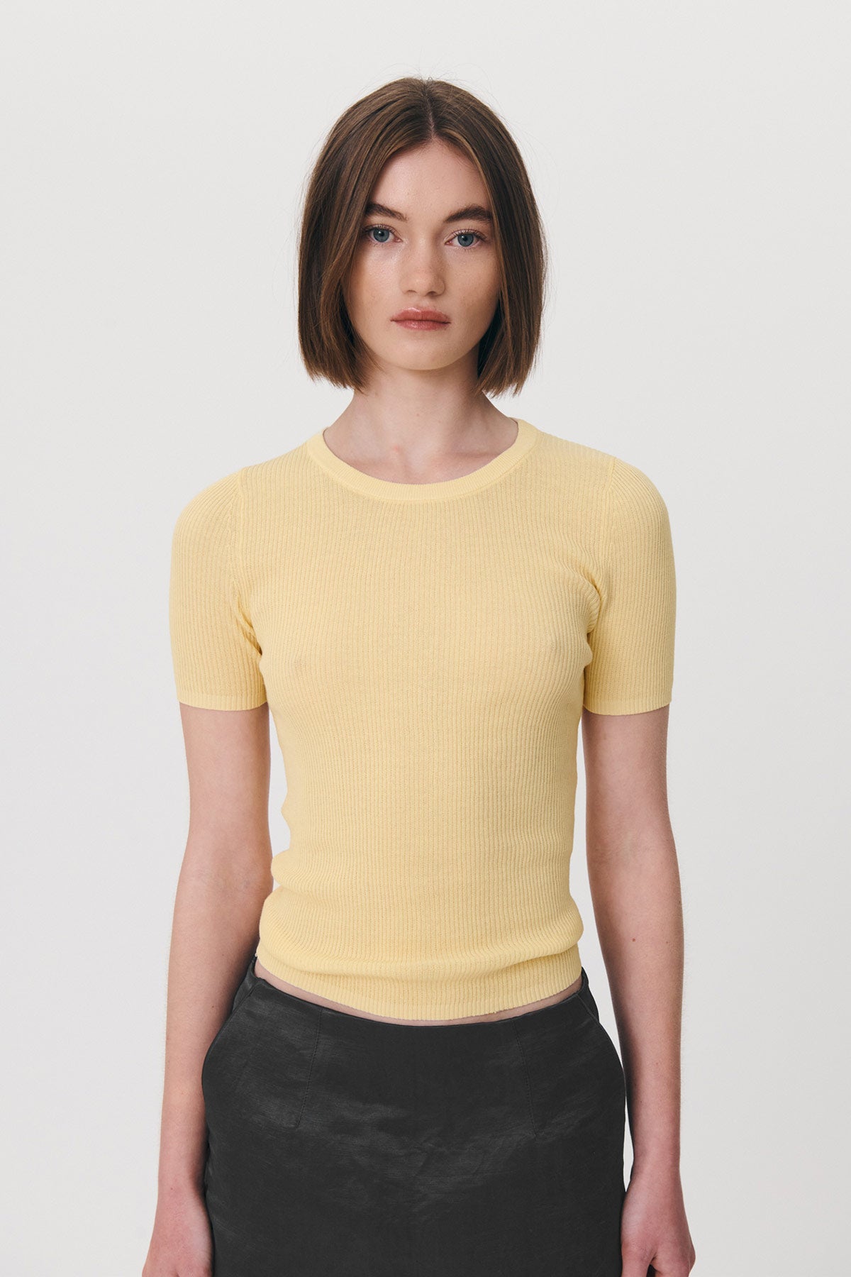 Rib Knit Tee // Butter