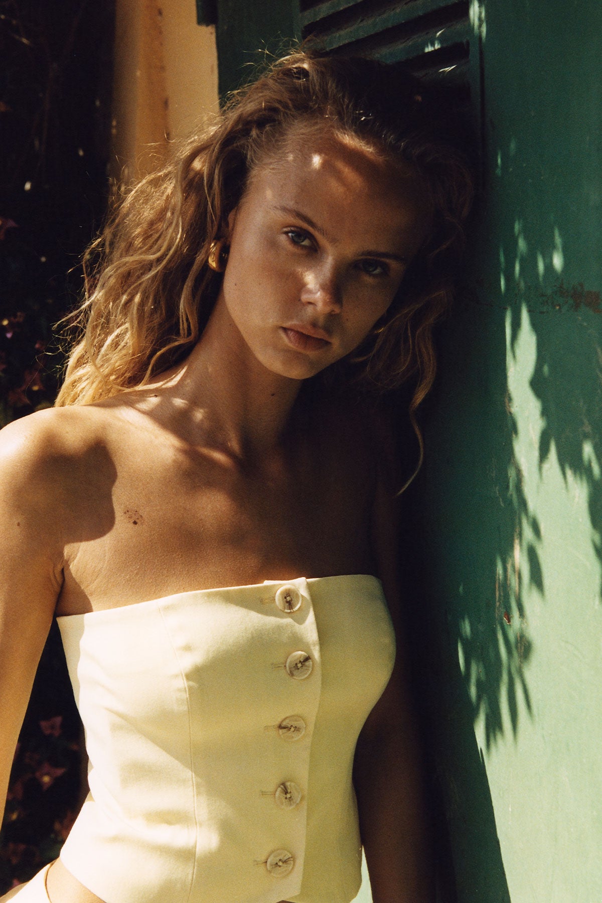 Sara Button Up Bodice // Lemon
