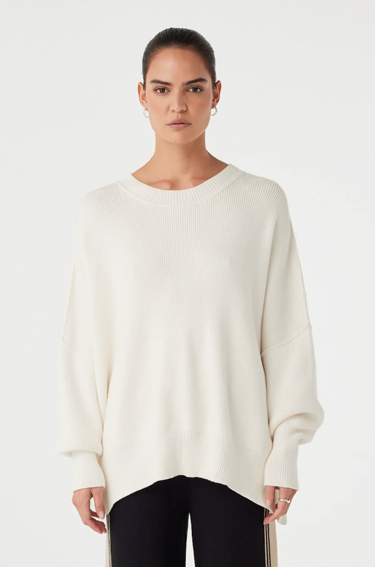 Harper Organic Knit Sweater // Cream