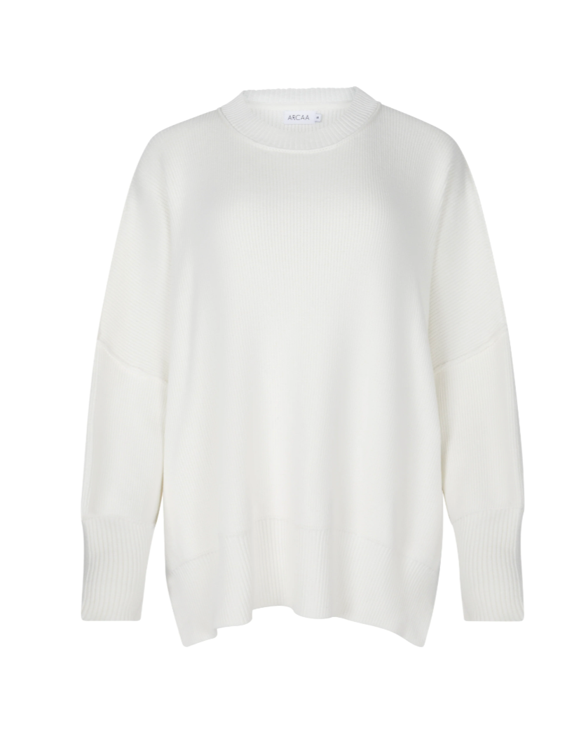 Harper Organic Knit Sweater // Cream