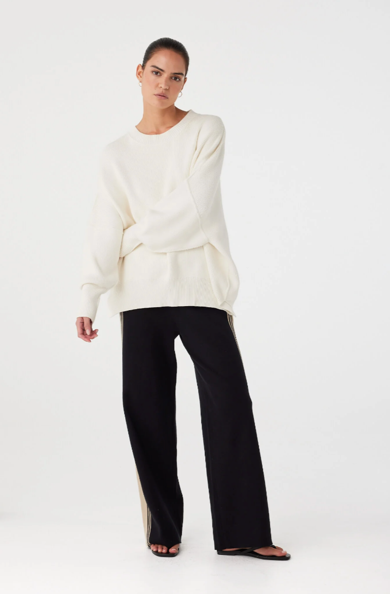 Harper Organic Knit Sweater // Cream