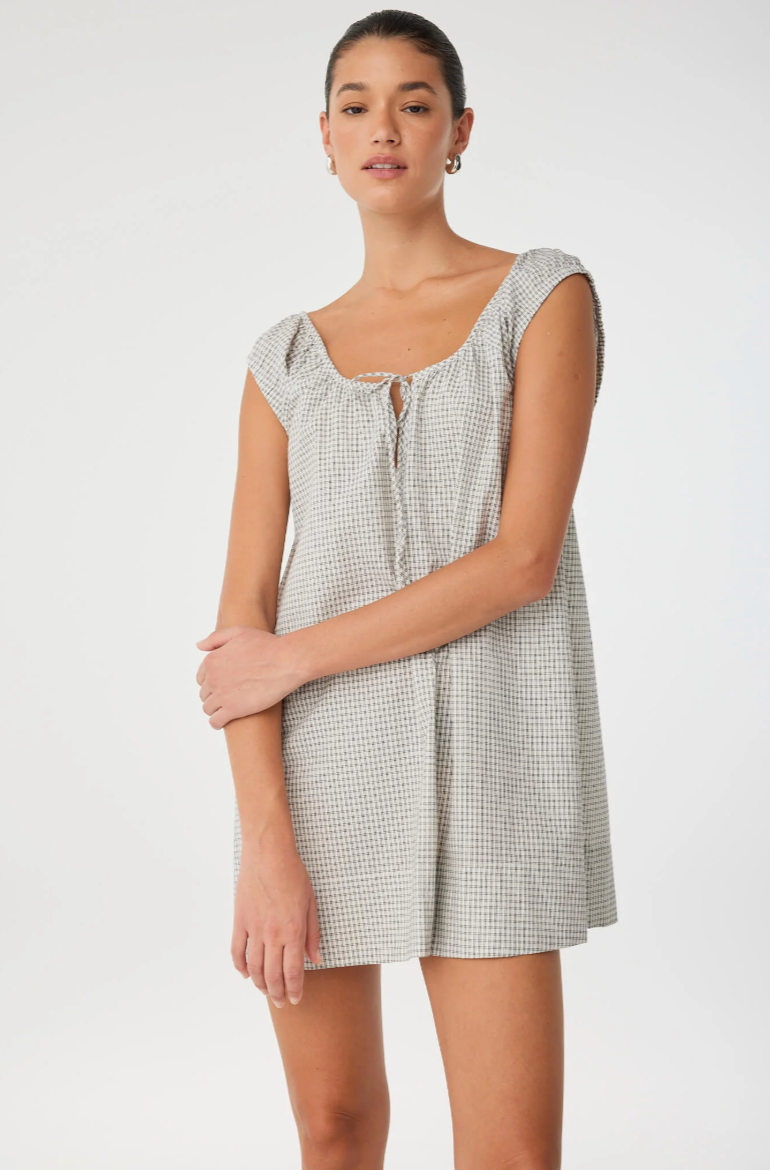 Chloe Mini Dress // Black Check