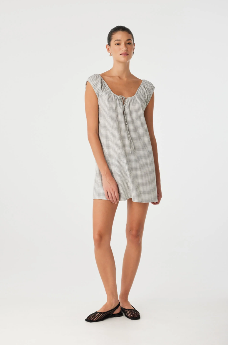 Chloe Mini Dress // Black Check