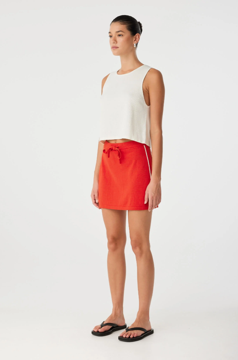 Pippa Mini Skirt // Cherry Red