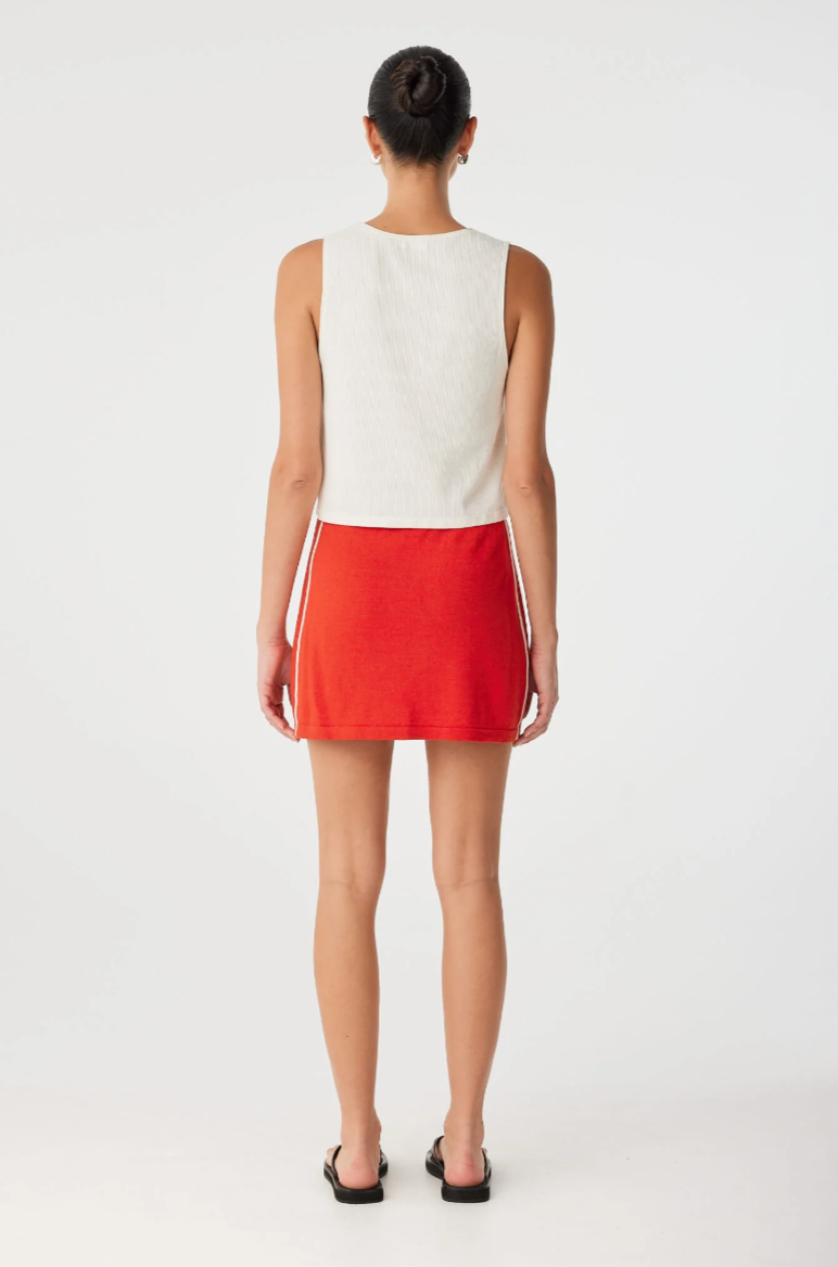 Pippa Mini Skirt // Cherry Red